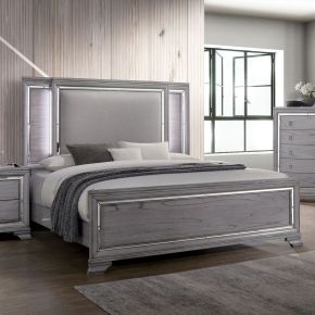 Furniture of America CM7579CK-BED Alanis - California King Bed - Light Gray