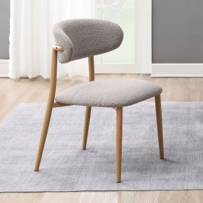 ACME DN03716 Kacey - Side Chair (Set of 2) - Gray Boucle & Natural Finish