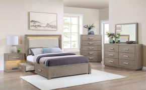 Coaster Fine Furniture 224850KE-S5 Kenora - 5 Piece Eastern King Bedroom Set - Barley Brown