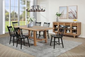 Coaster Fine Furniture 108540-S7B Middleton - 7 Piece Extension Leaf Dining Set - Brown / Black