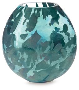 Signature Design by Ashley® A2000739 Cartshaw - Vase - 12" - Iridescent Teal
