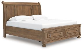 Signature Design by Ashley® PCB779B8 Feddinger - King Storage Sleigh Bed - Medium Brown