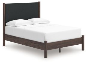 Signature Design by Ashley® PCB2614B10 Pamytta - Full Upholstered Panel Platform Bed - Brown