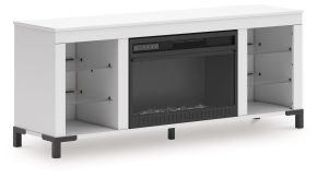 Ashley Furniture W2722-168 Brollevi - TV Stand With Fireplace - White