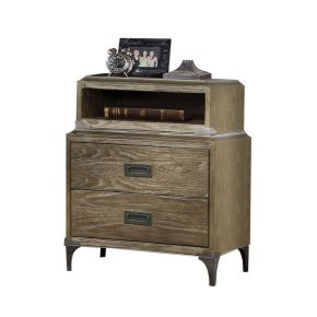 ACME 23923 Athouman - Nightstand With USB - Weathered Oak