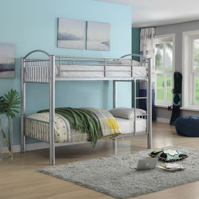 ACME 37385SI ACME 37385SI Cayelynn - Twin Over Twin Bunk Bed - Silver