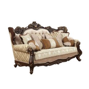ACME 51050 Shalisa - Sofa With 7 Pillows (Same Lv01585) - Fabric & Walnut