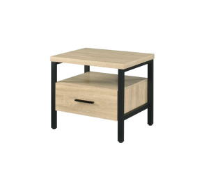 ACME 97970 Yawan - Accent Table - Oak & Black Finish