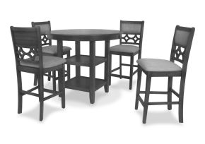 New Classic D1763-52S-GRY Mitchell - 5 Piece Counter Dining Set - Gray