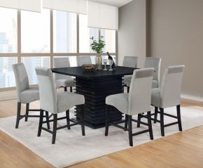 CoasterEveryday 102068-S9 Stanton - 9 Piece Square Counter Height Dining Table Set - Gray