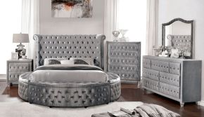 Furniture of America CM7178GY-EK-BED Sansom - Eastern King Bed - Gray