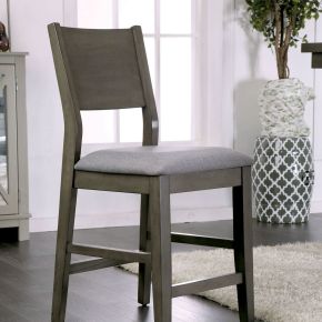 Furniture of America CM3986PC-2PK Anton - Counter Height Chair (Set of 2) - Gray / Light Gray