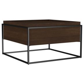 Coaster Fine Furniture 706238 Fulton - Square - Mango Wood Coffee Table - Dark Brown