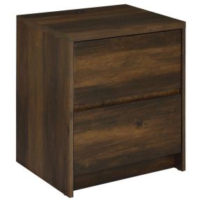 Coaster Fine Furniture 315882 Westpark - 2-Drawer Nightstand LED Lights And USB - Dark Pine