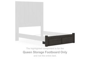 Signature Design by Ashley® PCB3370-54S Fraluna - Queen Storage Footboard - Charcoal