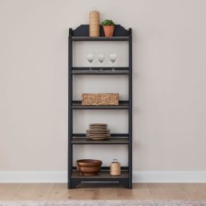 Liberty Furniture 244B-BK201 Liberty Furniture 244B-BK201 Magnolia Manor - Leaning Pier Bookcase - Weathered Bark & Antique Black