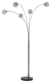 Ashley Furniture L725089 Winter - Metal Arc Lamp - Silver Finish
