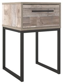 Signature Design by Ashley® EB2320-291 Neilsville - Whitewash - One Drawer Night Stand - Vinyl-Wrapped
