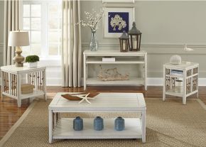 Liberty Furniture 469-OT-3PCS Dockside - 3 Piece Table Set (1 Cocktail 2 End Tables) - White