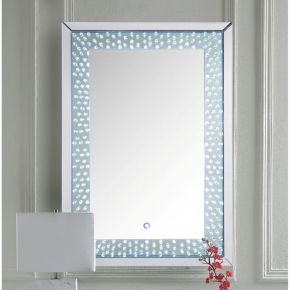 ACME 97591 Nysa - 47" Accent Mirror With LED - Mirrored & Faux Crystals