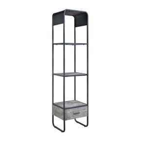 ACME LV01144 Raziela - TV Stand Side Pier - Concrete Gray & Black