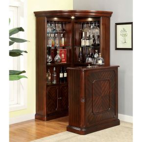 Furniture of America CM-CR142-CURIO Voltaire - Curio Cabinet - Dark Cherry