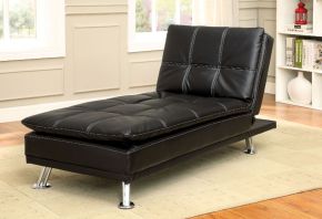 Furniture of America CM2677BK-CE Hauser - Chaise - Black