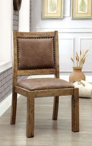 Furniture of America CM3829SC-2PK Gianna - Side Chair (Set of 2) - Rustic Oak / Brown