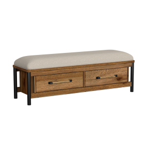 Intercon NC-BR-8058B-HCK-C Norcross - Storage Bench - Hickory