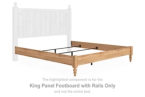 Signature Design by Ashley® PCB1075-56 Aleaport - King Panel Footboard With Rails - Warm Brown
