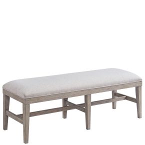 Riverside Furniture 79255 Bennett - Upholstered Dining Bench - Frosted Gray
