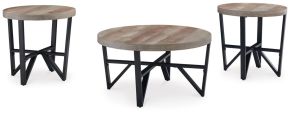 Signature Design by Ashley® T235-13 Deanlee - Occasional Table Set (Set of 3) - Grayish Brown / Black