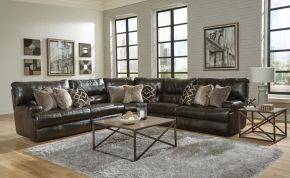 Catnapper 643/66/64/68/67-09 Como - 5 Piece Italian Leather Match Power Reclining Sectional With 2 Lay Flat Reclining Seats - Chocolate