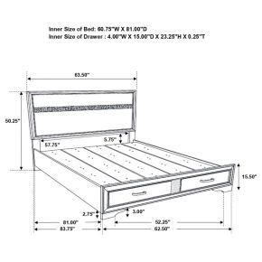CoasterEveryday 205111Q Miranda - Wood Queen Storage Panel Bed - White