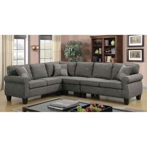 Furniture of America CM6329GY-SECT-VN Rhian - Sectional - Dark Gray