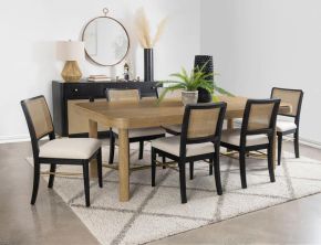 Coaster Fine Furniture 108931-S7B Arini - 7 Piece Extension Leaf Dining Table Set - Black
