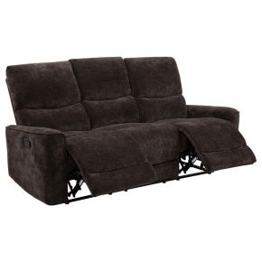 Coaster Fine Furniture 609571 Navarro - Chenille Upholstered Reclining Sofa - Dark Brown