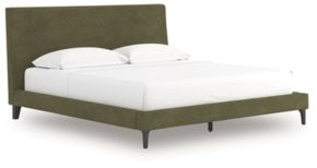 Signature Design by Ashley® PCB3367-82 Chirason - King Upholstered Bed With Roll Slats - Sage Green