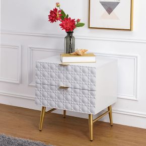 ACME 97671 Maisey II - Nightstand - White & Gold