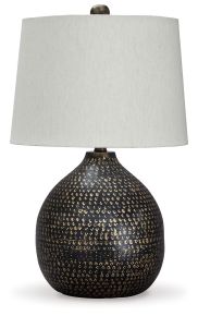 Ashley Furniture L207294 Maire - Metal Table Lamp - Black / Gold Finish