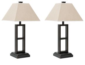 Ashley Furniture L318924 Deidra - Metal Table Lamp (Set of 2) - Black