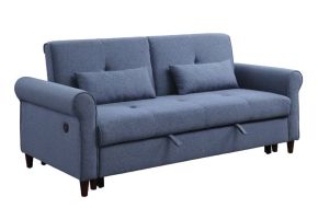 ACME 55565 Nichelle - Sofa With Sleeper - Blue Fabric