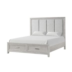 New Classic 00-2442-100 Fiona - 6/6 Eastern King Bed - Mist Gray