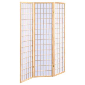 CoasterEveryday 4621 Carrie - 3-Panel Room Divider Folding Shoji Screen - Natural