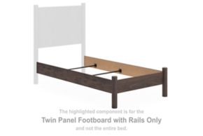 Signature Design by Ashley® PCB2614-152 Pamytta - Twin Panel Footboard With Rails - Brown