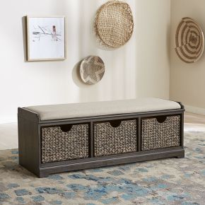 Liberty Furniture 792-OT2000 Mill Creek - Wall Bench - Dark Brown