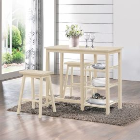 ACME 73052 Nyssa - 3 Piece Counter Height Set - Buttermilk