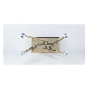 ACME DN00219 Barnard - Dining Table - Clear Glass & Mirrored Gold Finish