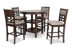 New Classic D1763-52S-CHY Mitchell - 5 Piece Counter Dining Set - Cherry