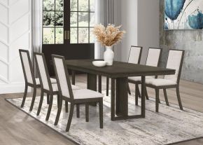 Coaster Fine Furniture 107961-S7 Kelly - 7 Piece Rectangular Dining Table Set - Dark Gray